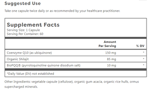 CoQ10 & BioPQQ® with Shilajit