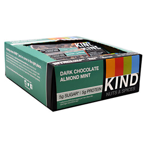 Kind Nuts & Spices, Dark Chocolate Almond Mint, 12 - 1.4 oz Bars