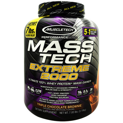 Mass Tech Extreme 2000, Triple Chocolate Brownie, 7 lb (3.18kg)