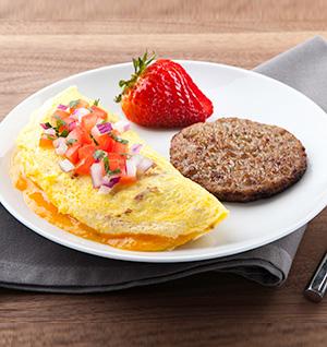 Western Omelet & Maple Sausage